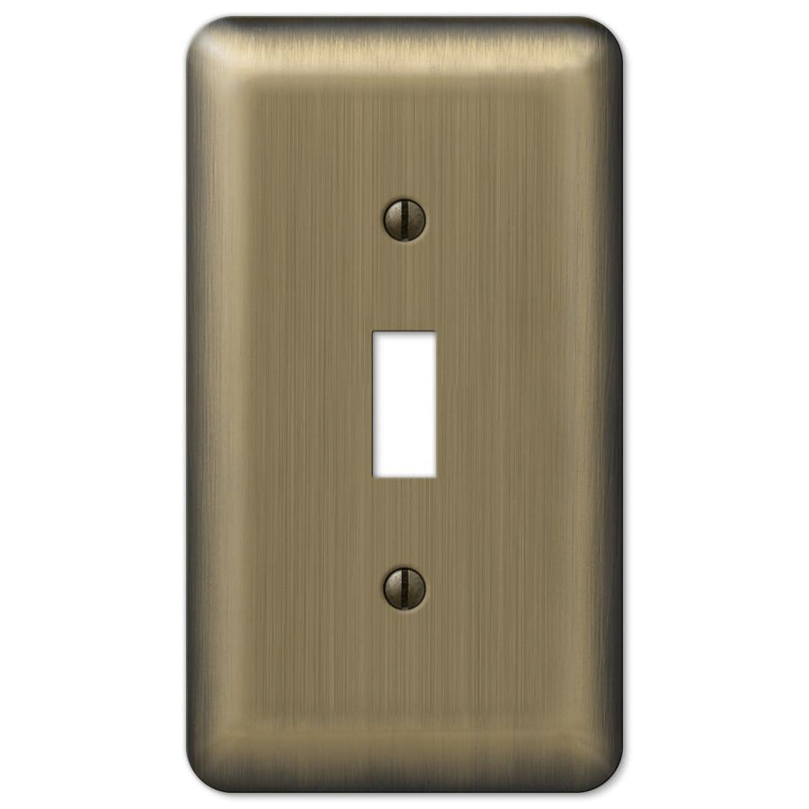 Devon Brushed Brass Steel - Wallplate Warehouse
