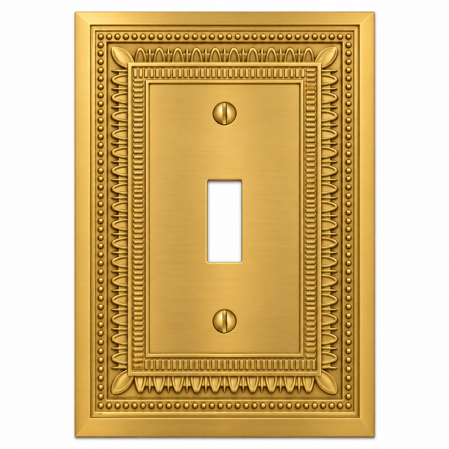 Filigree Border Satin Gold Cast - Wallplate Warehouse