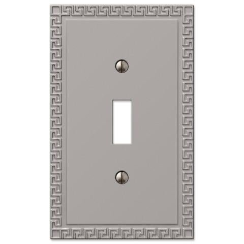Greek Key Satin Nickel Cast - Wallplate Warehouse