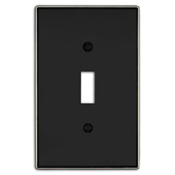 Halle Matte Black w/ Nickel Border