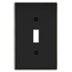 Halle Matte Black w/ Nickel Border
