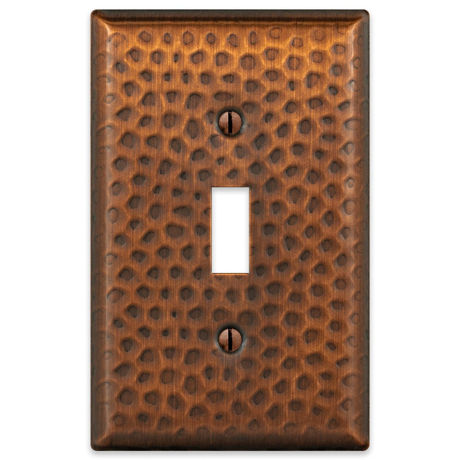 Hammered Aged Copper Steel - Wallplate Warehouse