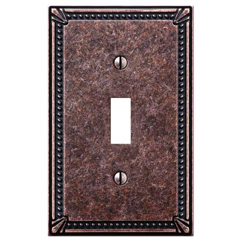 Imperial Bead Tumbled Aged Bronze Cast - Wallplate Warehouse