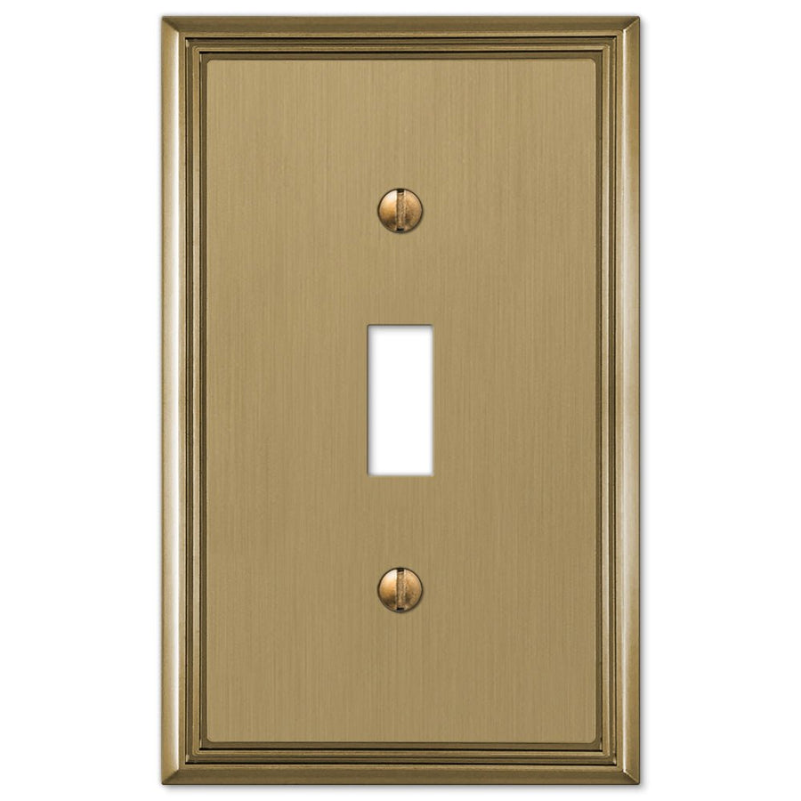 Metro Line Brushed Bronze Cast - Wallplate Warehouse