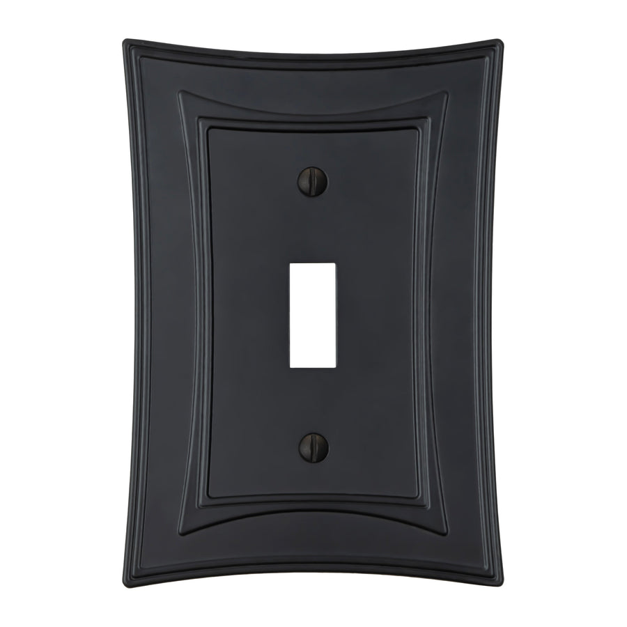Modern Biba Matte Black Cast - Wallplate Warehouse