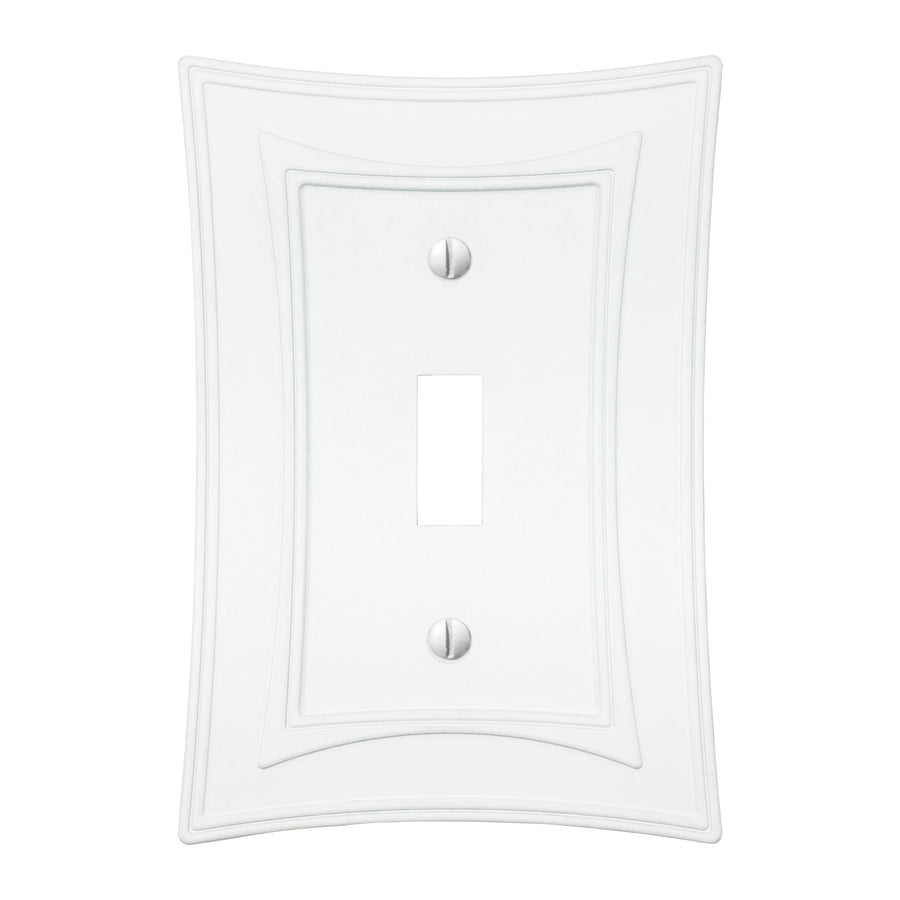 Modern Biba Matte White Cast - Wallplate Warehouse