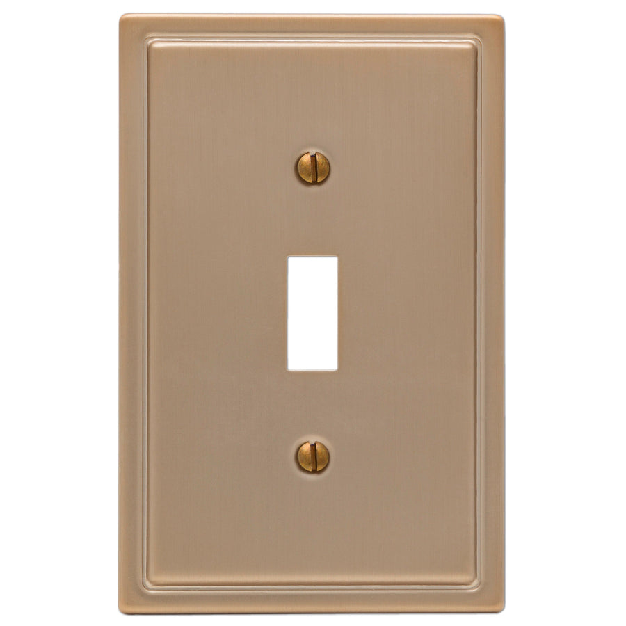 Moderne Brushed Bronze Steel - Wallplate Warehouse