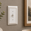 Savannah Distressed White Wood - 1 Toggle Wallplate