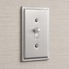 Moderne Brushed Nickel Steel - 2 Rocker  Wallplate