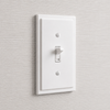 Moderne White Steel - 1 Toggle Wallplate