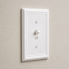 Chelsea White Steel - 1 Toggle Wallplate