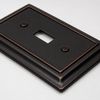 Sydney Aged Bronze Steel - 2 Toggle Wallplate