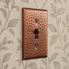 Hammered Aged Copper Steel - 2 Duplex Wallplate