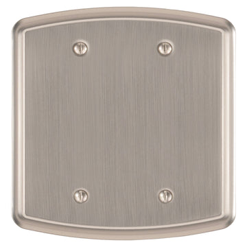 Irvine Brushed Nickel - 2 Blank Wallplate