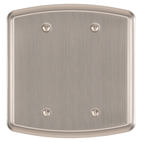 Irvine Brushed Nickel - 2 Blank Wallplate