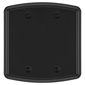 Irvine Matte Black - 2 Blank Wallplate