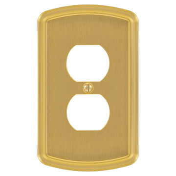 Irvine Brushed Gold - 1 Duplex Wallplate