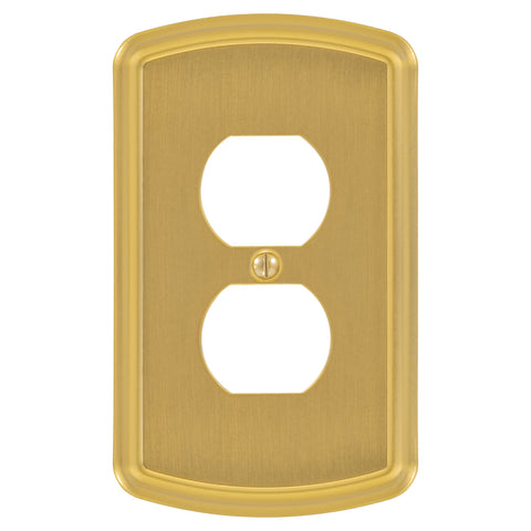Irvine Brushed Gold - 1 Duplex Wallplate