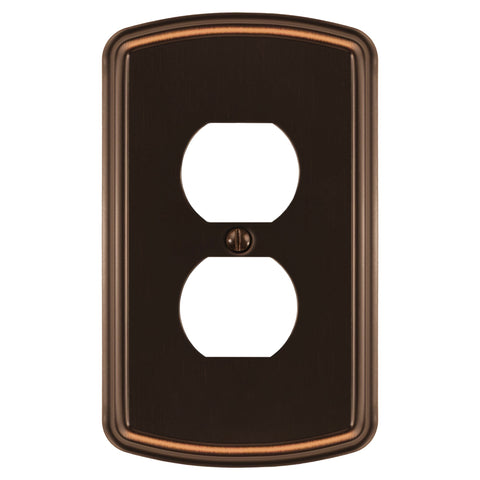 Irvine Aged Bronze - 1 Duplex Wallplate