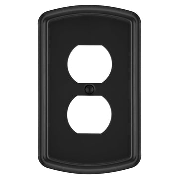 Irvine Matte Black - 1 Duplex Wallplate