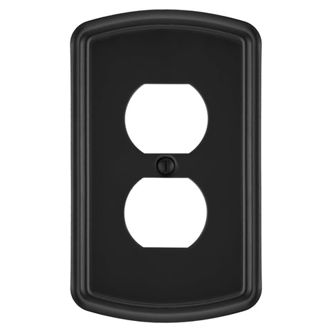 Irvine Matte Black - 1 Duplex Wallplate