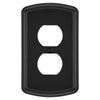 Irvine Matte Black - 1 Duplex Wallplate