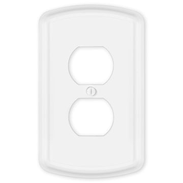 Irvine Matte White - 1 Duplex Wallplate