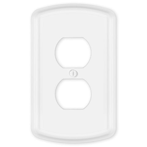 Irvine Matte White - 1 Duplex Wallplate