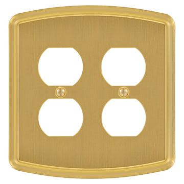 Irvine Brushed Gold - 2 Duplex Wallplate