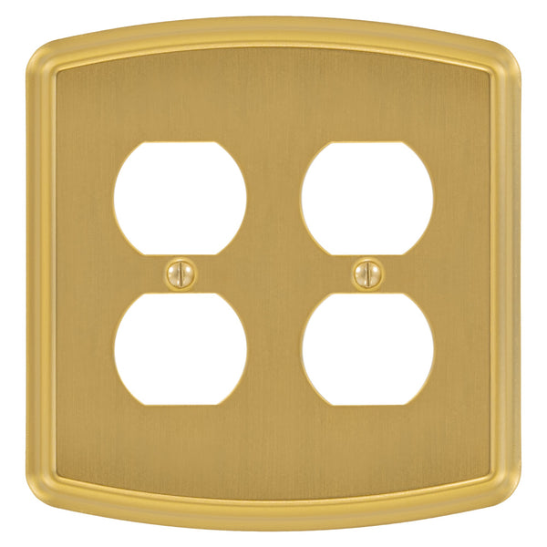 Irvine Brushed Gold - 2 Duplex Wallplate