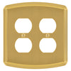Irvine Brushed Gold - 2 Duplex Wallplate