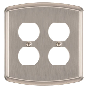 Irvine Brushed Nickel - 2 Duplex Wallplate