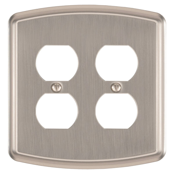 Irvine Brushed Nickel - 2 Duplex Wallplate