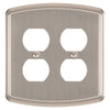 Irvine Brushed Nickel - 2 Duplex Wallplate