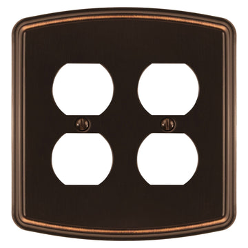 Irvine Aged Bronze - 2 Duplex Wallplate