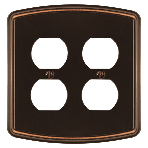 Irvine Aged Bronze - 2 Duplex Wallplate