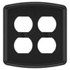 Irvine Matte Black - 2 Duplex Wallplate