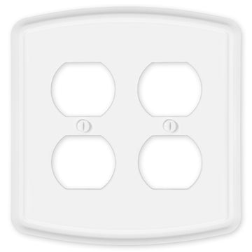 Irvine Matte White - 2 Duplex Wallplate