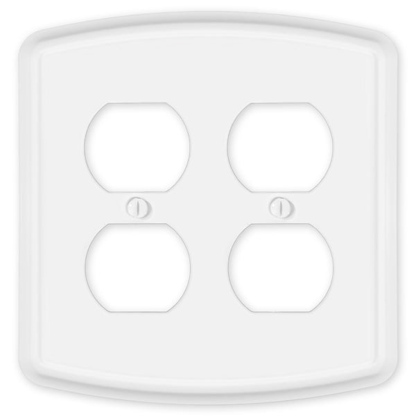 Irvine Matte White - 2 Duplex Wallplate