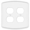 Irvine Matte White - 2 Duplex Wallplate