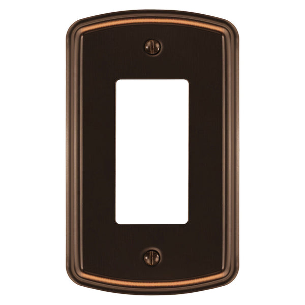 Irvine Aged Bronze - 1 Rocker Wallplate