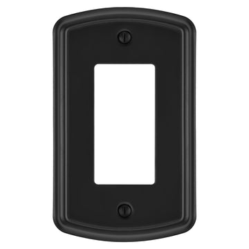Irvine Matte Black - 1 Rocker Wallplate