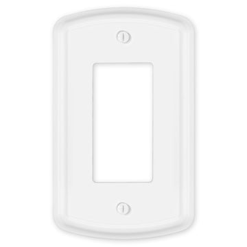 Irvine Matte White - 1 Rocker Wallplate