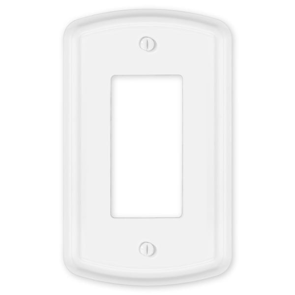 Irvine Matte White - 1 Rocker Wallplate