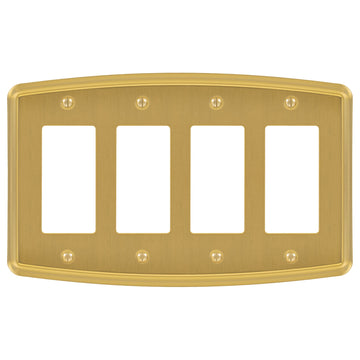 Irvine Brushed Gold - 4 Rocker Wallplate