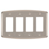 Irvine Brushed Nickel - 4 Rocker Wallplate