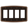 Irvine Aged Bronze - 4 Rocker Wallplate