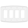 Irvine Matte White - 4 Rocker Wallplate