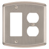 Irvine Brushed Nickel - 1 Rocker/1 Duplex Wallplate