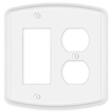 Irvine Matte White - 1 Rocker/1 Duplex Wallplate
